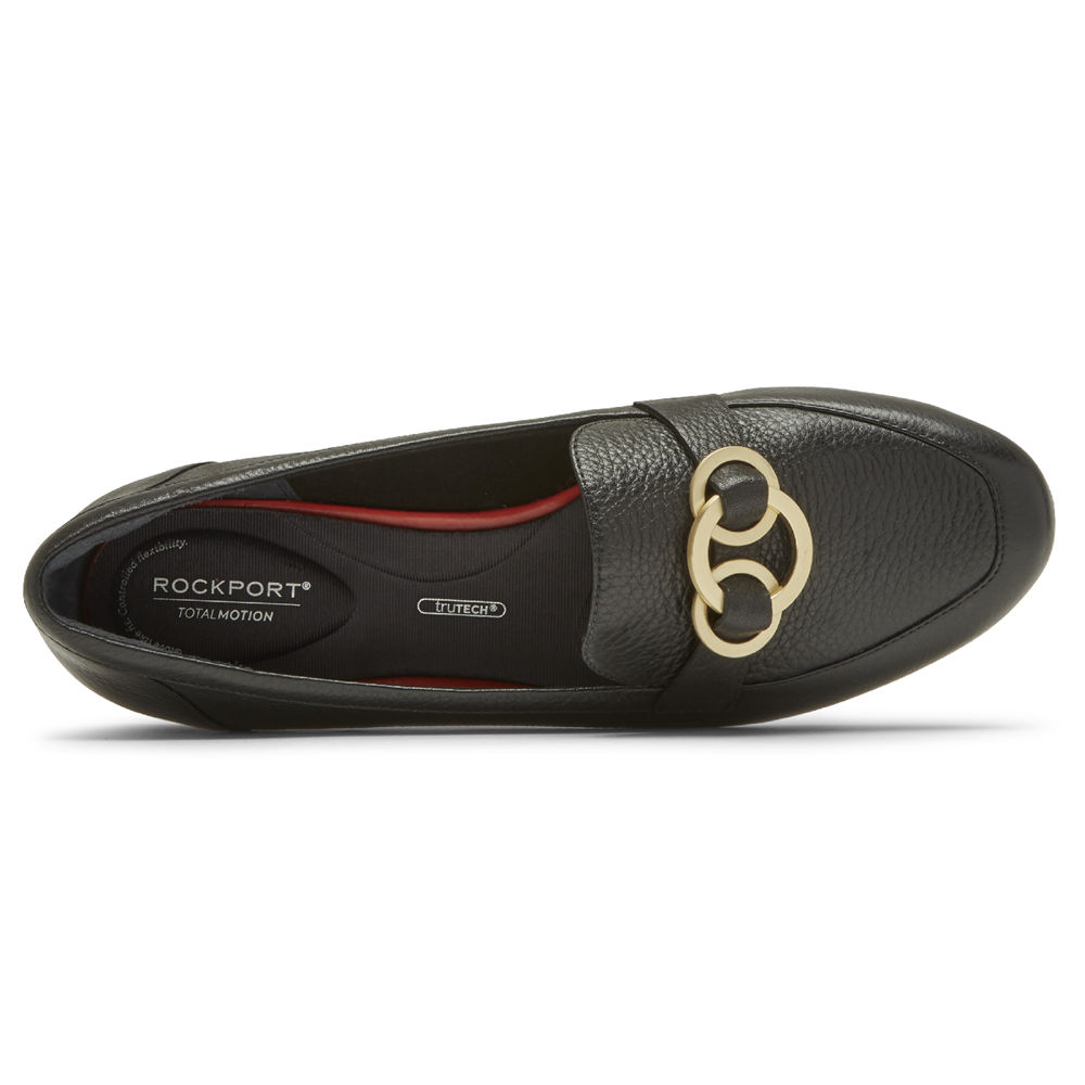 Rockport Loafers For Womens Black - Total Motion Tavia Ring - IK0861957